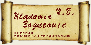 Mladomir Bogutović vizit kartica